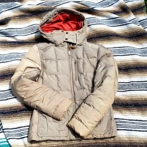 Eddie Bauer Womens Large Down Filled Coat Full Zip Jacket Goose